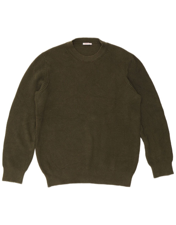 Maglione maglione girocollo da uomo Carrera grande cotone kaki