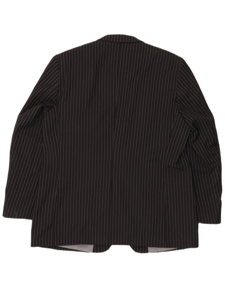 Giacca blazer da uomo a 2 bottoni Kartel UK 48 4XL poliestere gessato nero