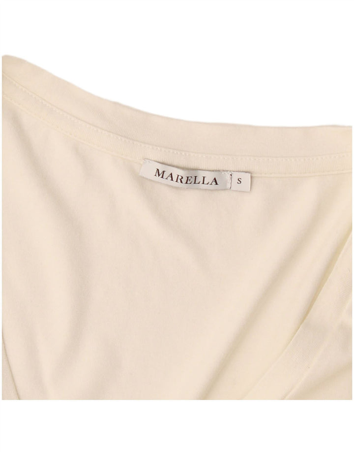 T-shirt da donna Marella Top UK 10 piccola bianco sporco