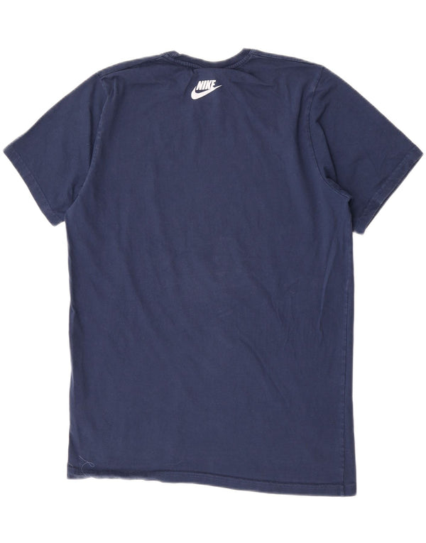 T-shirt grafica da uomo Nike Top Large in cotone blu navy