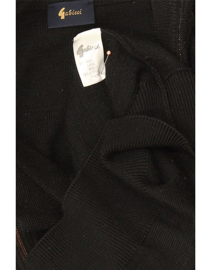 Maglione Gabicci da uomo con scollo a V, lana a righe nere grandi