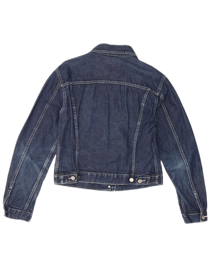 Giacca in denim da donna Benetton UK 40 grande cotone blu