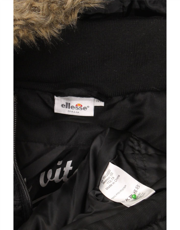 Giacca imbottita con cappuccio da uomo Ellesse UK 38 poliestere nero medio