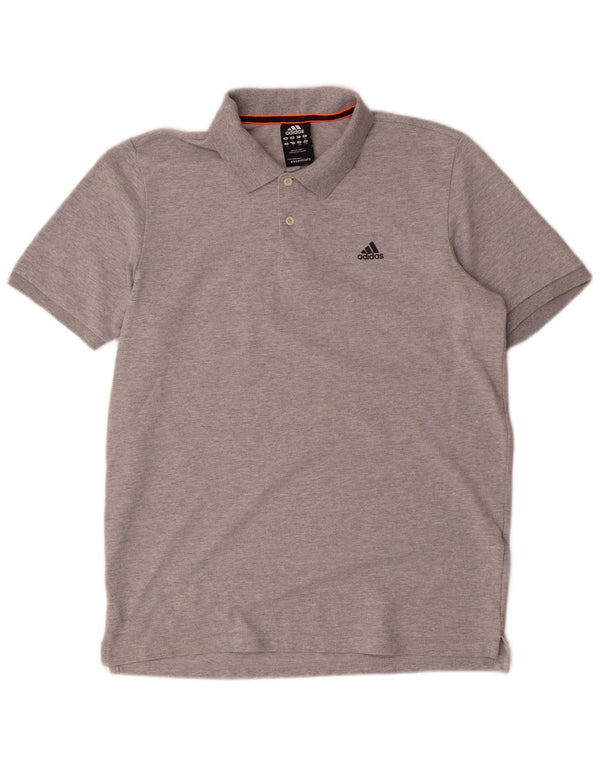 Adidas Mens Climalite Polo Shirt Large Grey Cotton