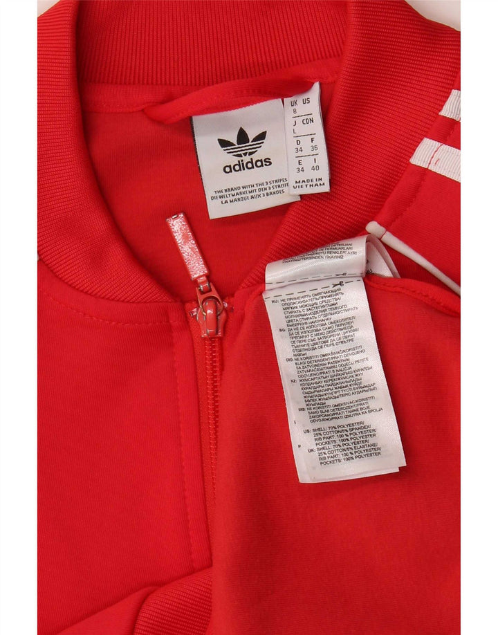 Giacca da ginnastica da donna Adidas UK 8 Small Poliestere rosso