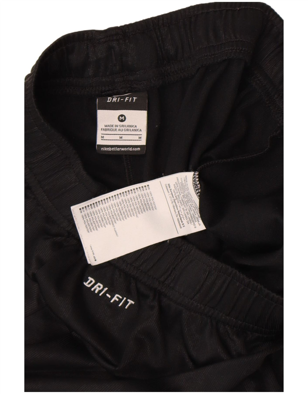 NIKE Pantaloncini sportivi Dri Fit da uomo medio nero gessato in poliestere