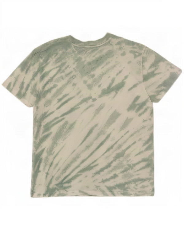 T-shirt oversize da donna Zara Top UK 10 piccola in cotone tie-dye verde