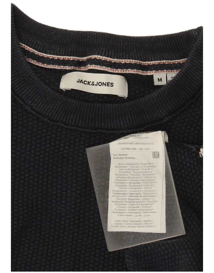 Maglione maglione girocollo da uomo Jack & Jones in cotone blu navy medio