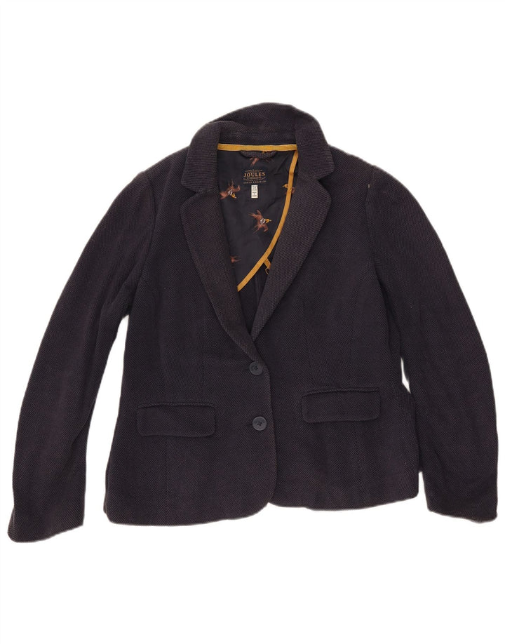 Giacca blazer da donna a 2 bottoni Joules UK 12 media lana merino blu navy