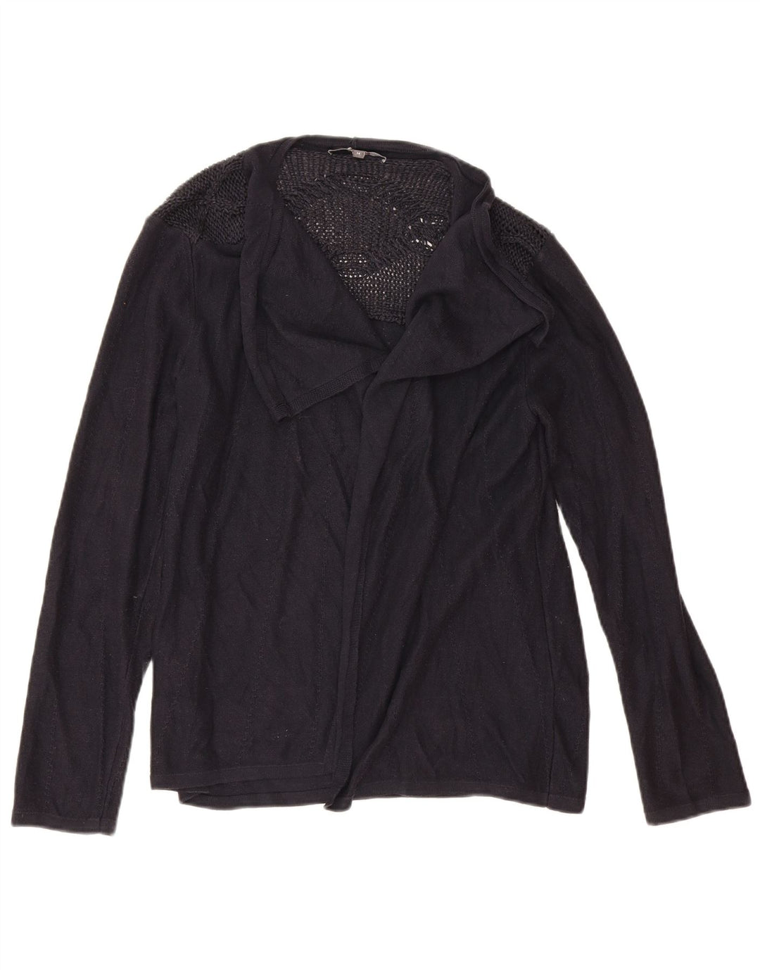 Maglione cardigan oversize da donna Marks & Spencer UK 14 grande blu navy