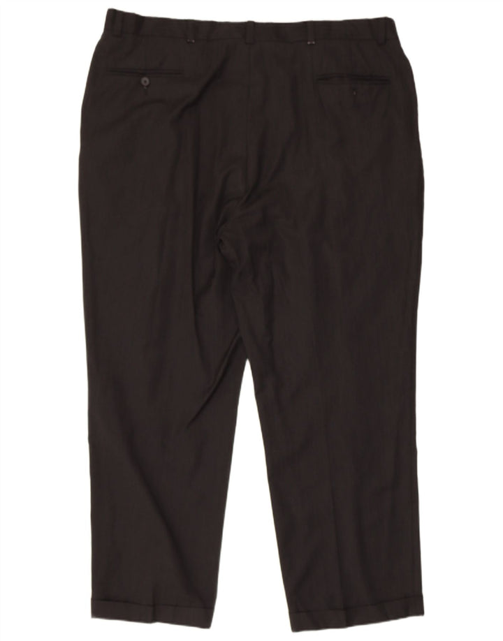 NAUTICA Womens Pegged Suit Trousers W42 L29 Black Wool