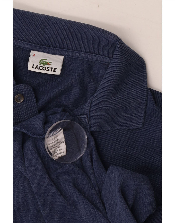 Polo da uomo Lacoste taglia 4 media in cotone blu navy