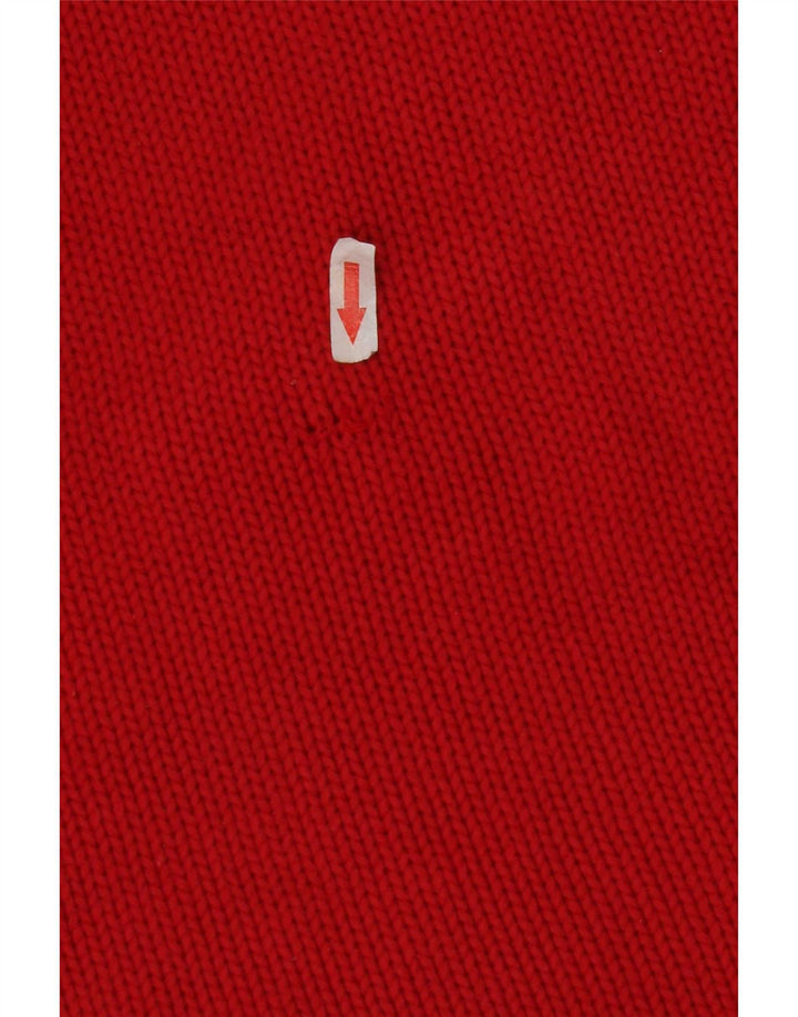 Maglione maglione a collo alto da donna Marks & Spencer UK 12 Cotone rosso medio