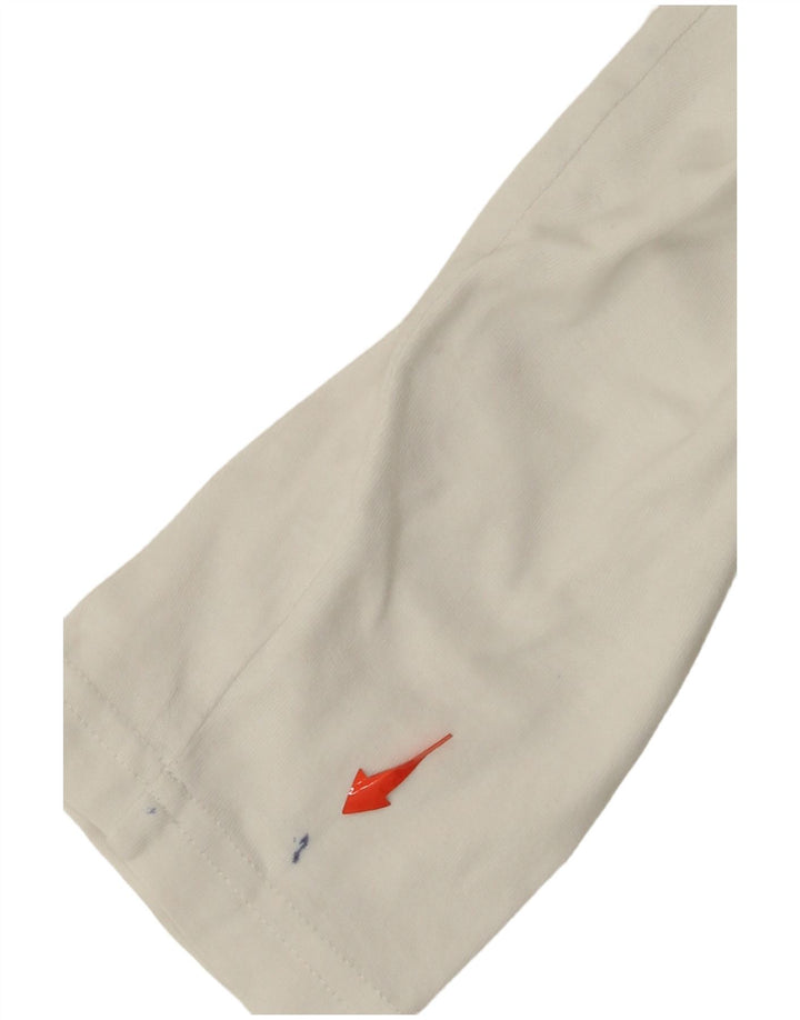 NIKE Boys Graphic Top Long Sleeve 13-14 Years XL  White Cotton