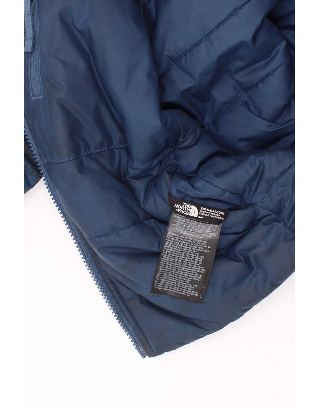 Giacca imbottita reversibile grafica per ragazzi The North Face 7-8 anni piccola blu