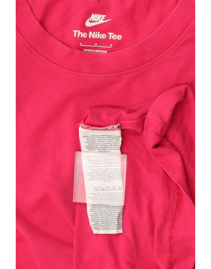 T-shirt Nike da donna Top Large in cotone rosa