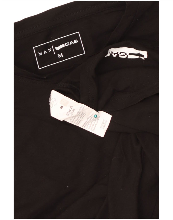 T-shirt da uomo Gas Top in cotone nero medio
