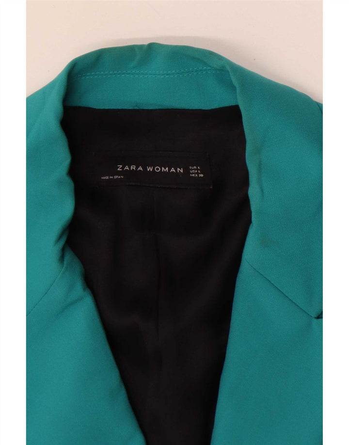 Giacca blazer a 1 bottone da donna Zara UK 14 grande turchese