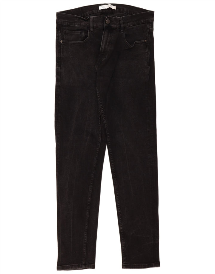 Jeans slim da uomo Zara EU 44 Large W34 L32 Neri