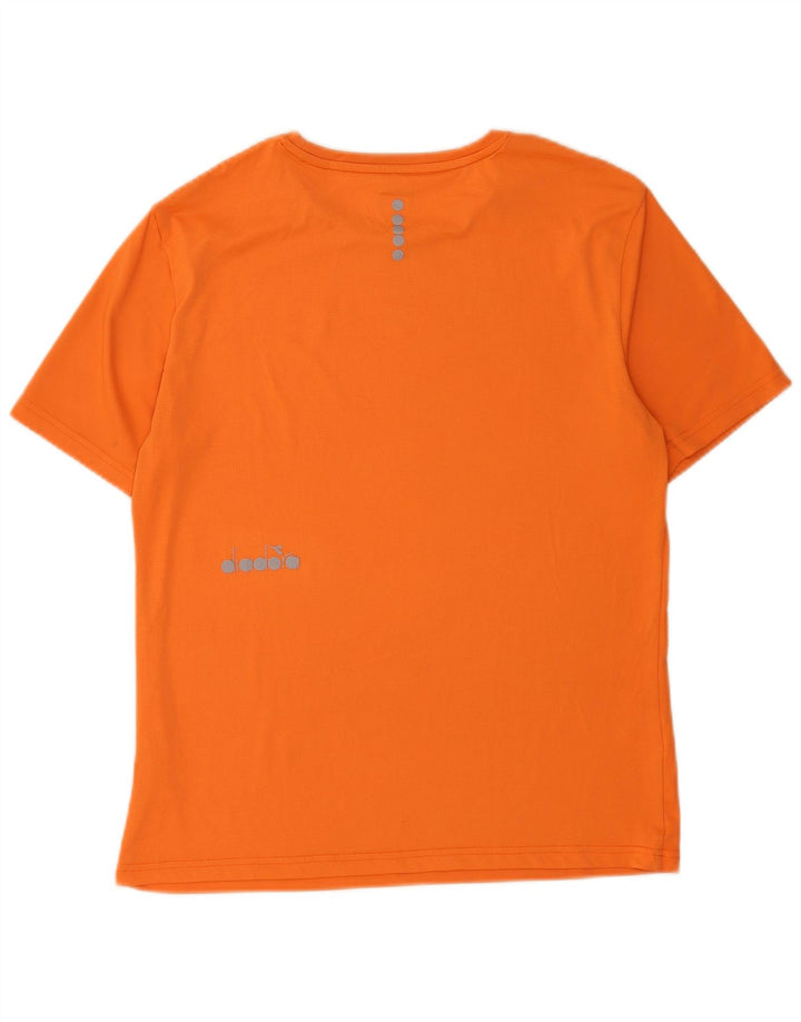 T-shirt Diadora Uomo Top Arancione Medio Poliestere