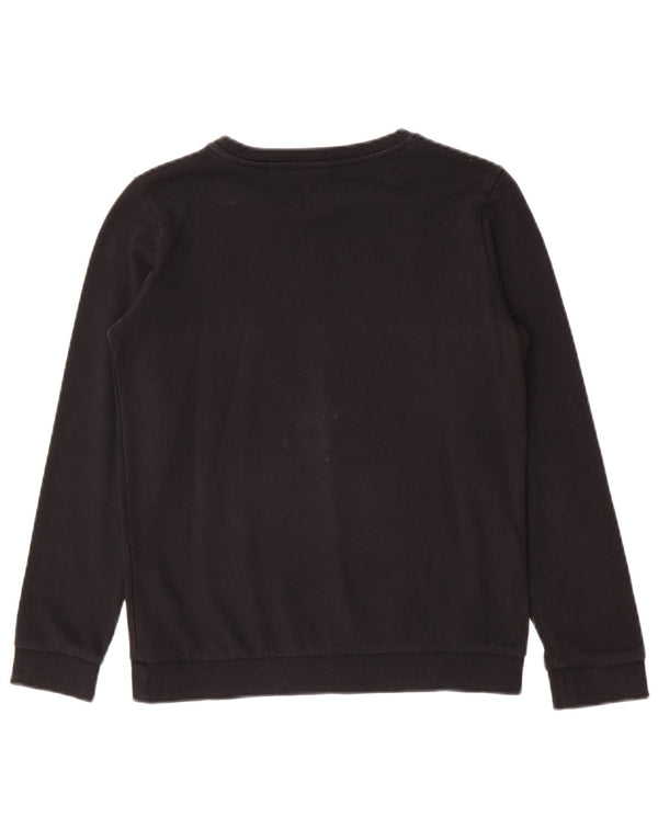 Guess Girls Graphic Sweatshirt Jumper 13-14 Years Black Cotton