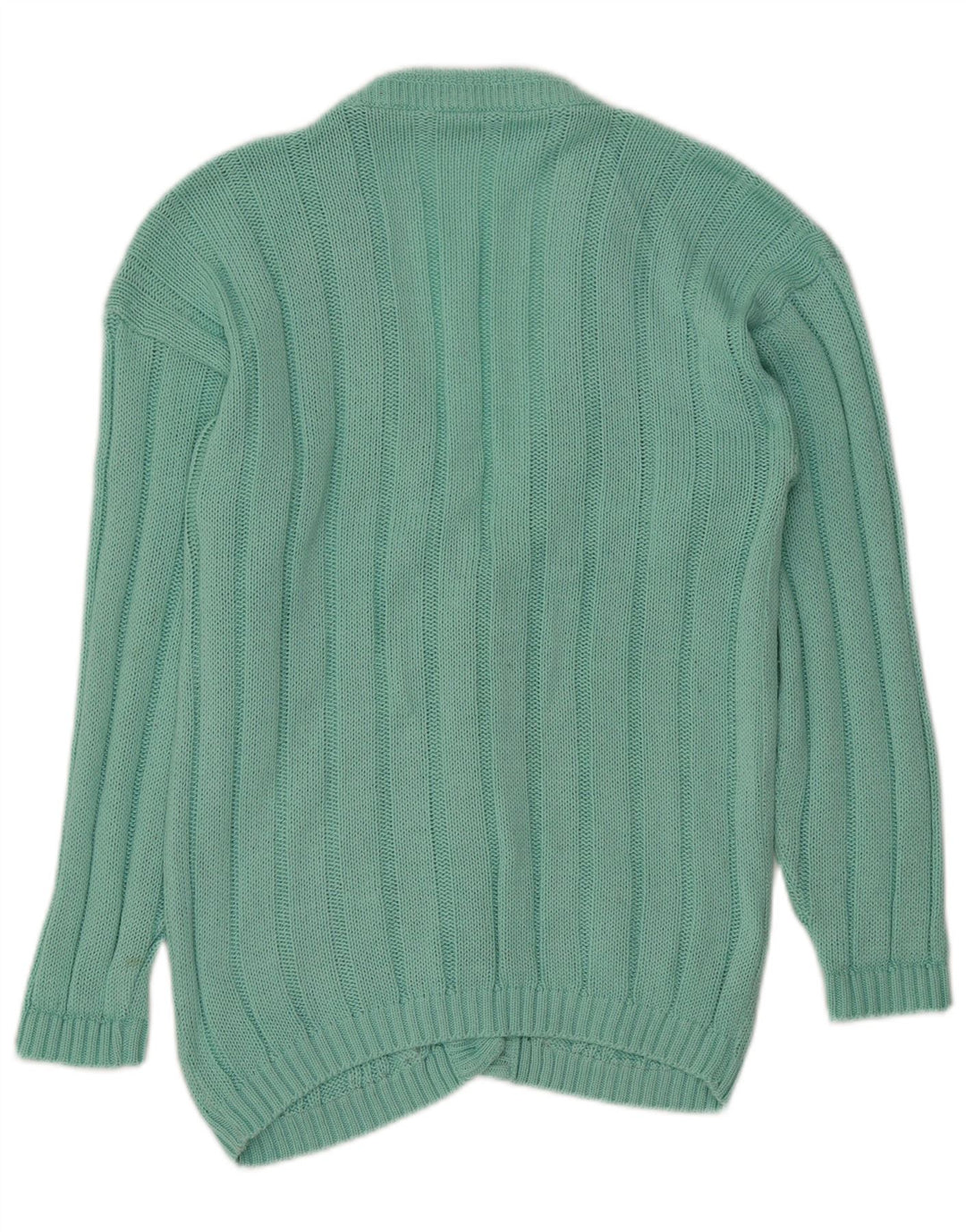 Maglione cardigan da donna vintage UK 14 grande verde