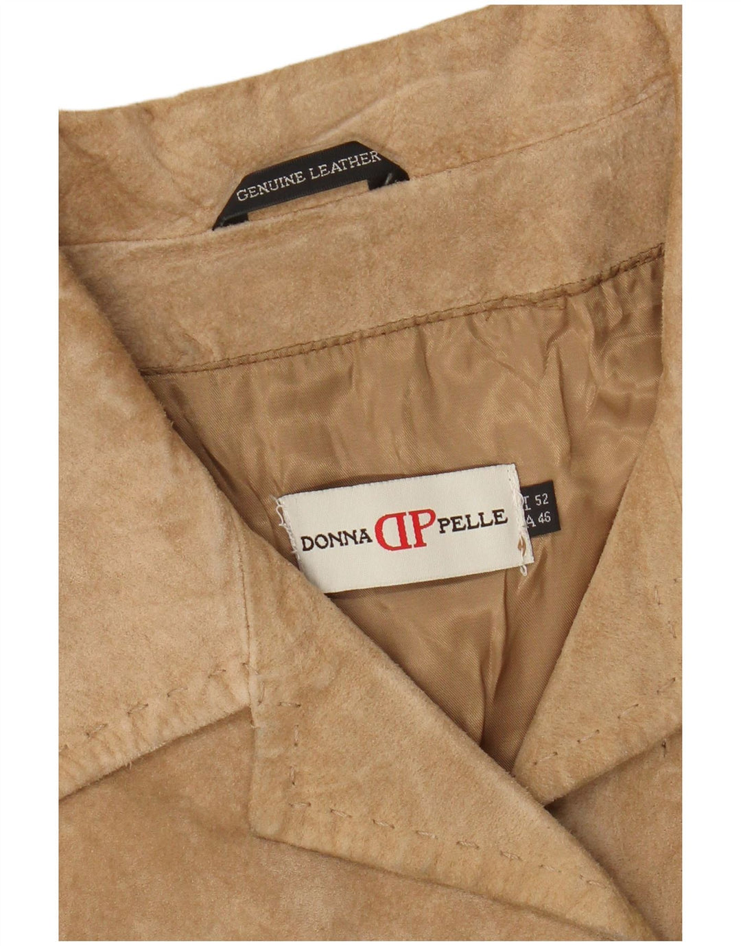 Donna Pelle Giacca da Donna in Pelle Scamosciata IT 52 2XL Pelle Beige