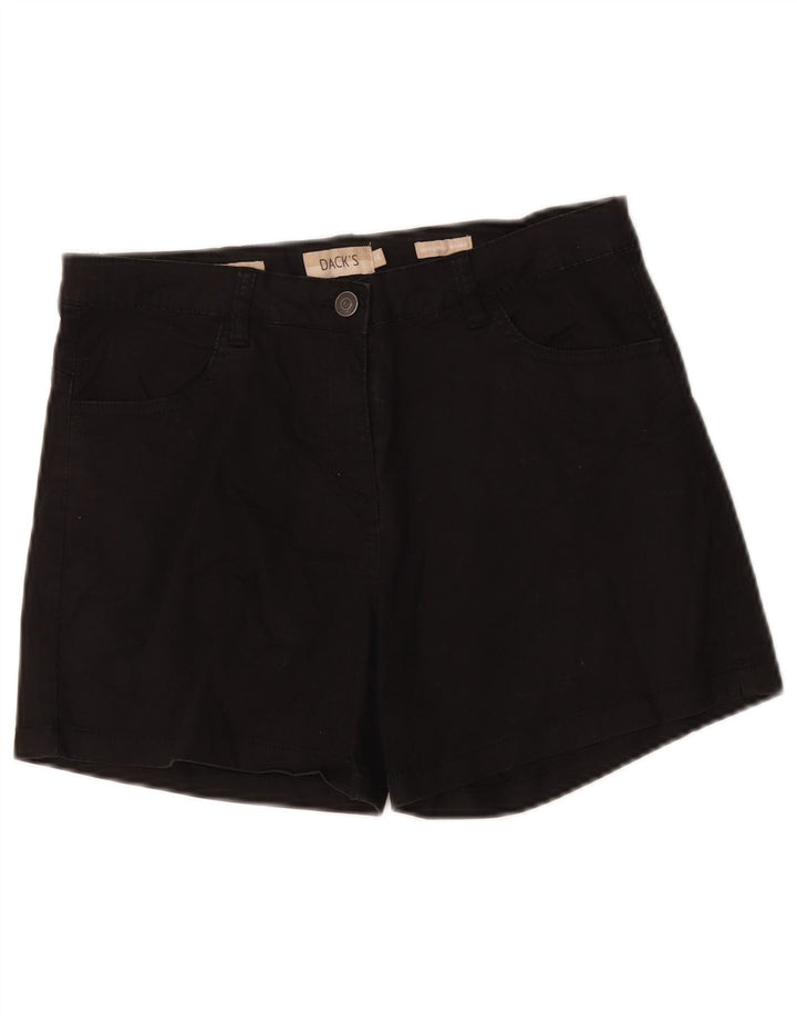 Pantaloncini casual a vita alta da donna di Dack IT 44 medi W32 cotone nero