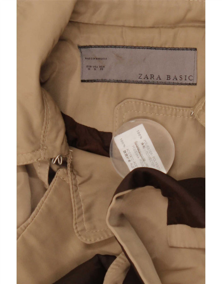 Trench da donna Zara UK 14 Poliestere beige medio
