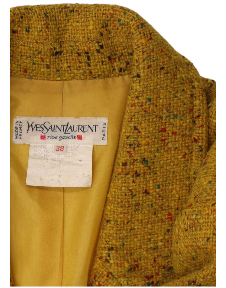 Giacca blazer da donna Yves Saint Laurent EU 38 medio giallo screziato