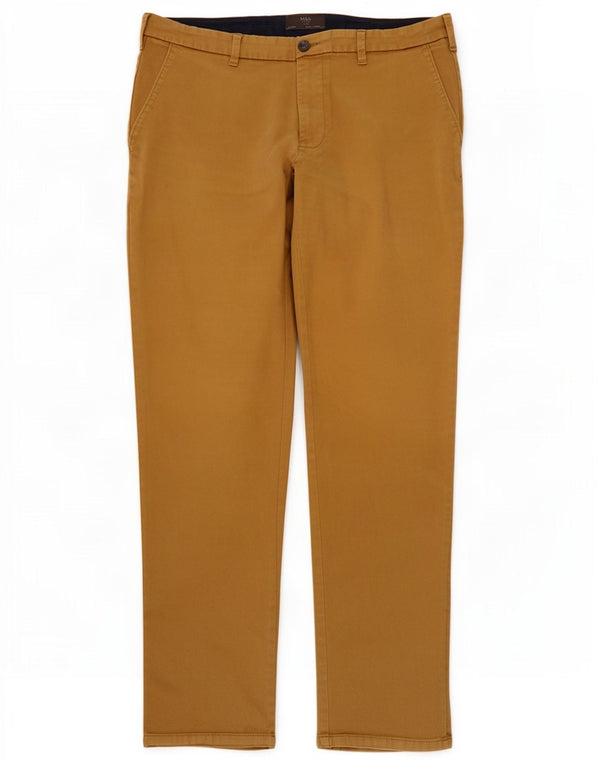 Pantaloni chino slim da uomo Marks & Spencer W36 L31 cotone marrone