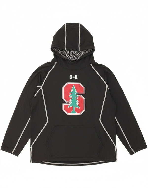 Felpa con cappuccio grafica da uomo Under Armour grande nera