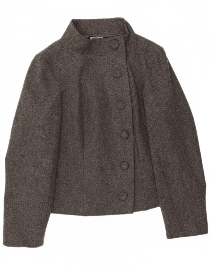 Giacca blazer a 6 bottoni da donna Sasha UK 14 Lana grigio medio