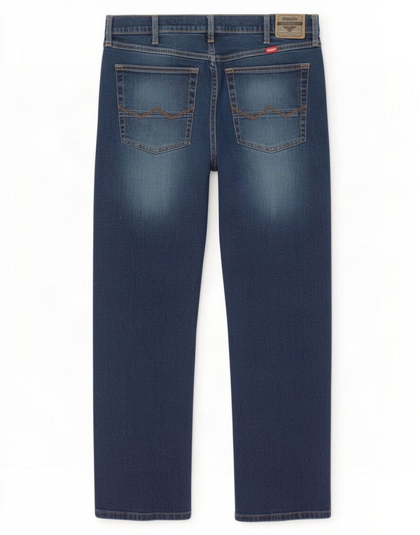 Jeans Wrangler da uomo con vestibilità rilassata Bootcut W36 L30 cotone blu