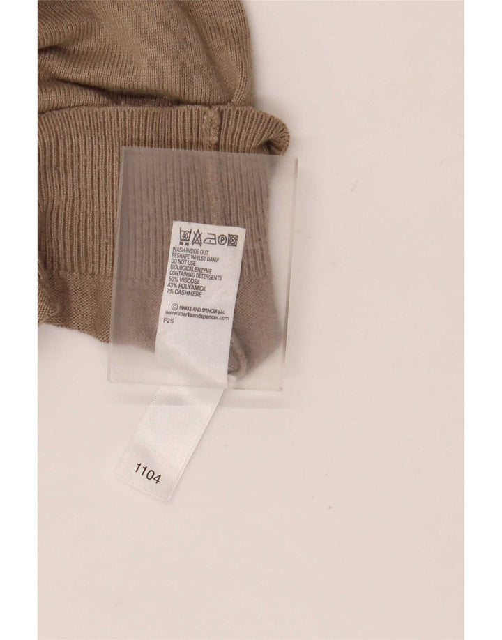 Maglione da uomo con scollo a V Marks & Spencer grande in viscosa marrone