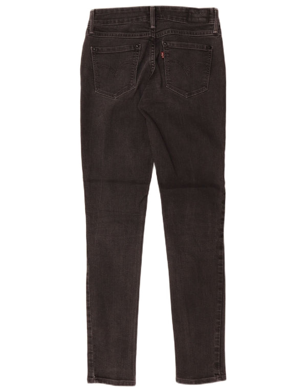 Jeans skinny Levi's Demi Curve a vita media da donna W26 L30 cotone grigio