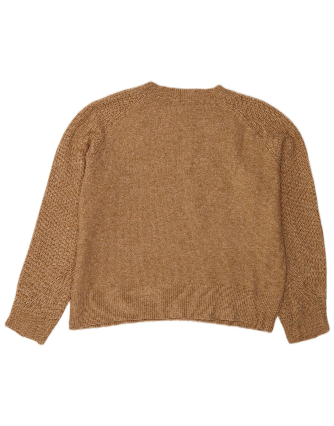 Maglione maglione girocollo da donna Marks & Spencer UK 14 Marrone medio screziato