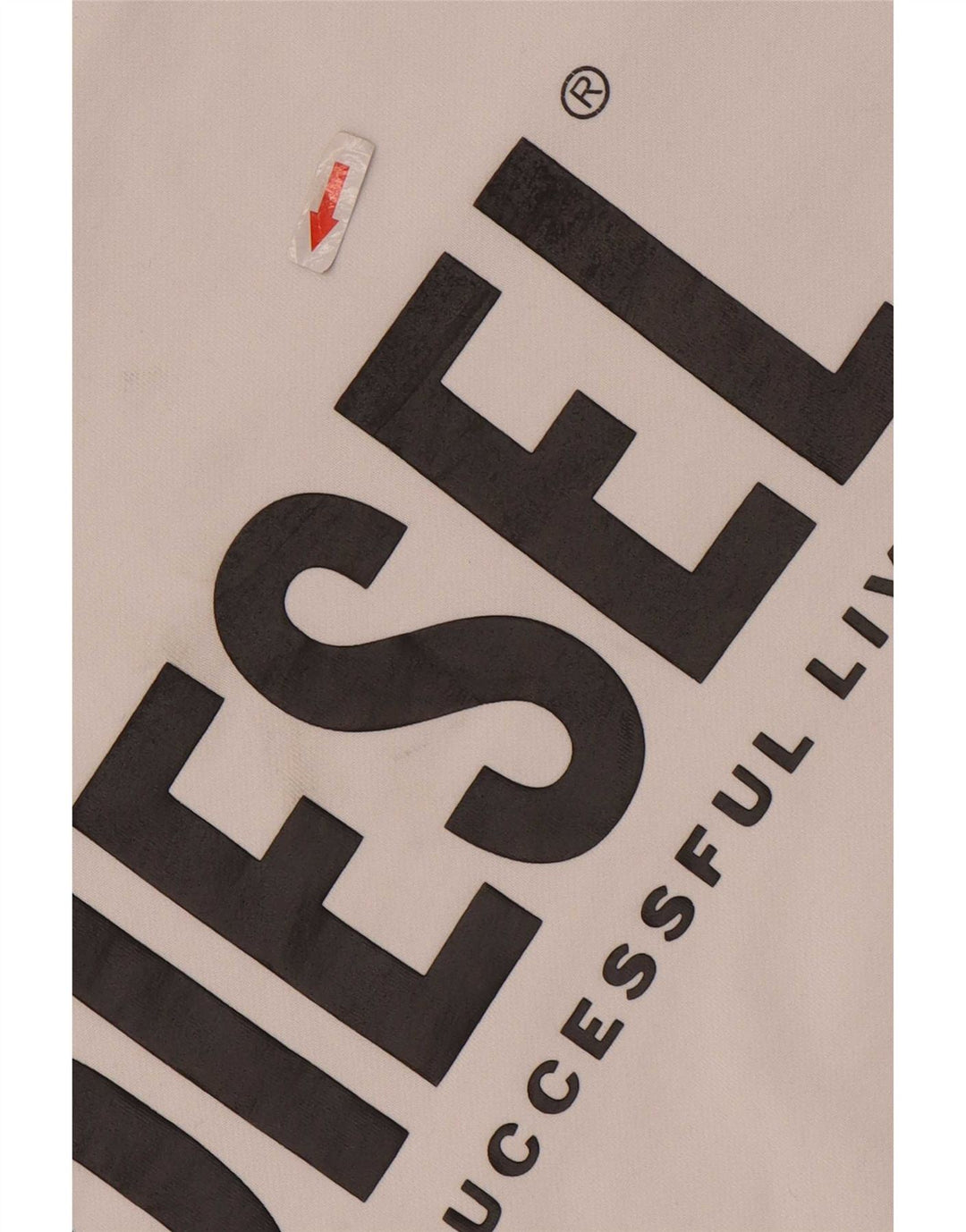 Diesel Felpa grafica da uomo Maglione grande cotone bianco