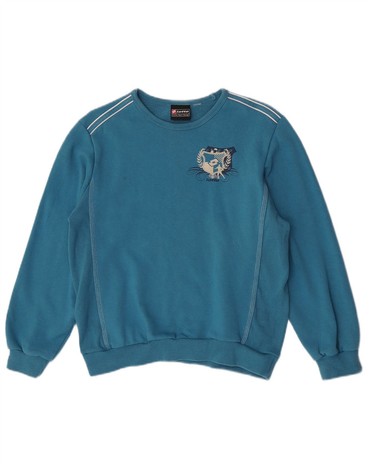 Felpa grafica da bambino Lotto Maglione 13-14 anni in cotone blu
