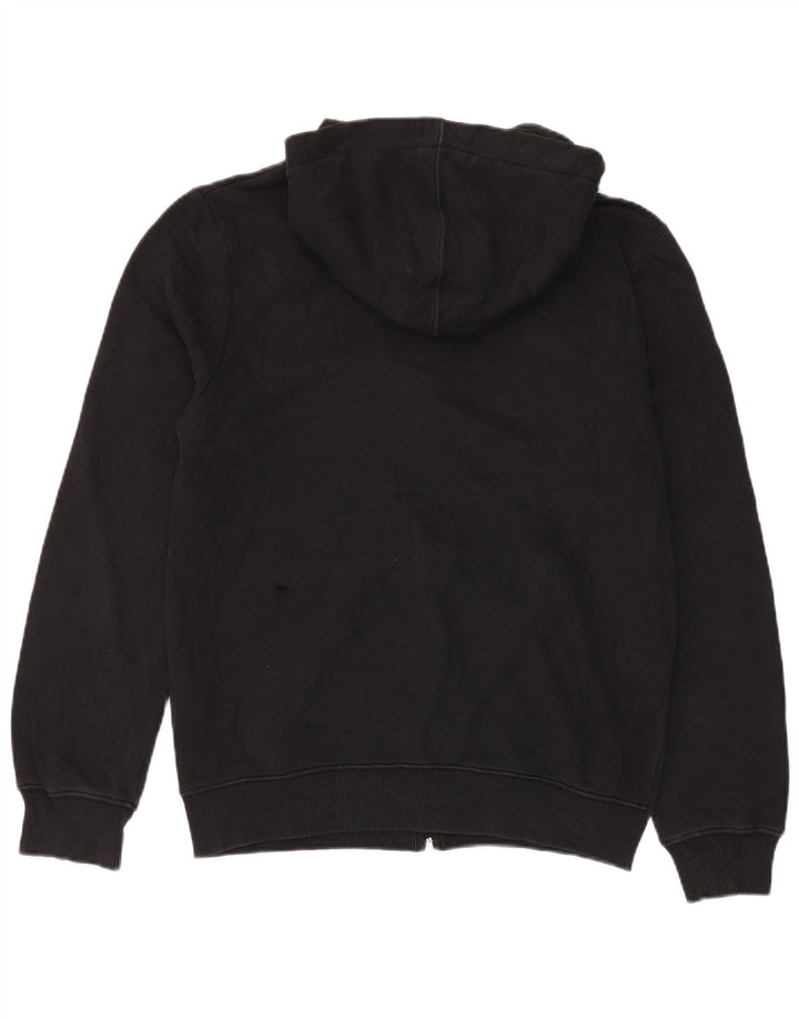 Maglione con cappuccio e zip grafica da uomo Fila grande in cotone nero