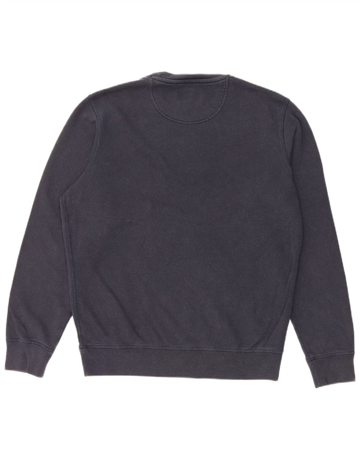 BARBOUR Felpa con grafica da uomo Maglione medio in cotone blu navy