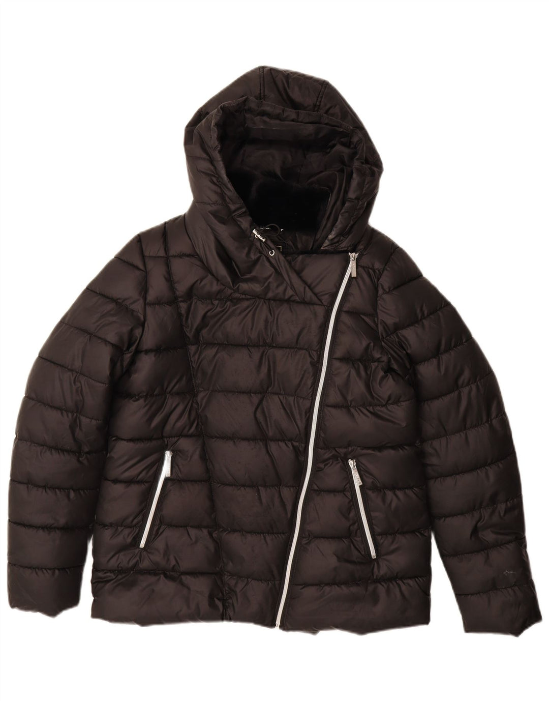 Giacca imbottita con cappuccio da donna LIPSY UK 12 poliestere nero medio