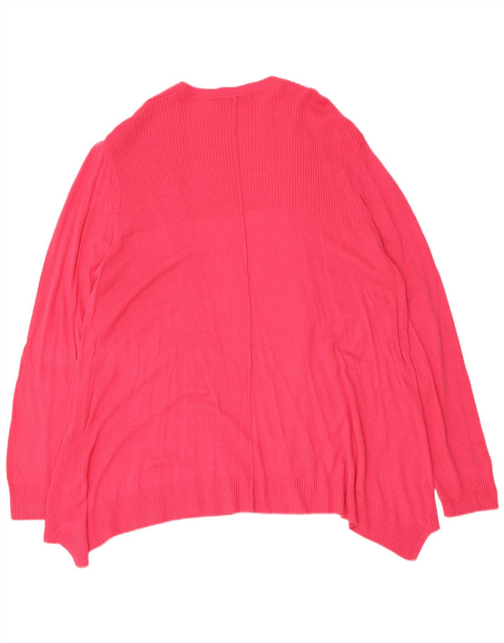 Maglione cardigan aperto da donna Marks & Spencer UK 14 grande rosa