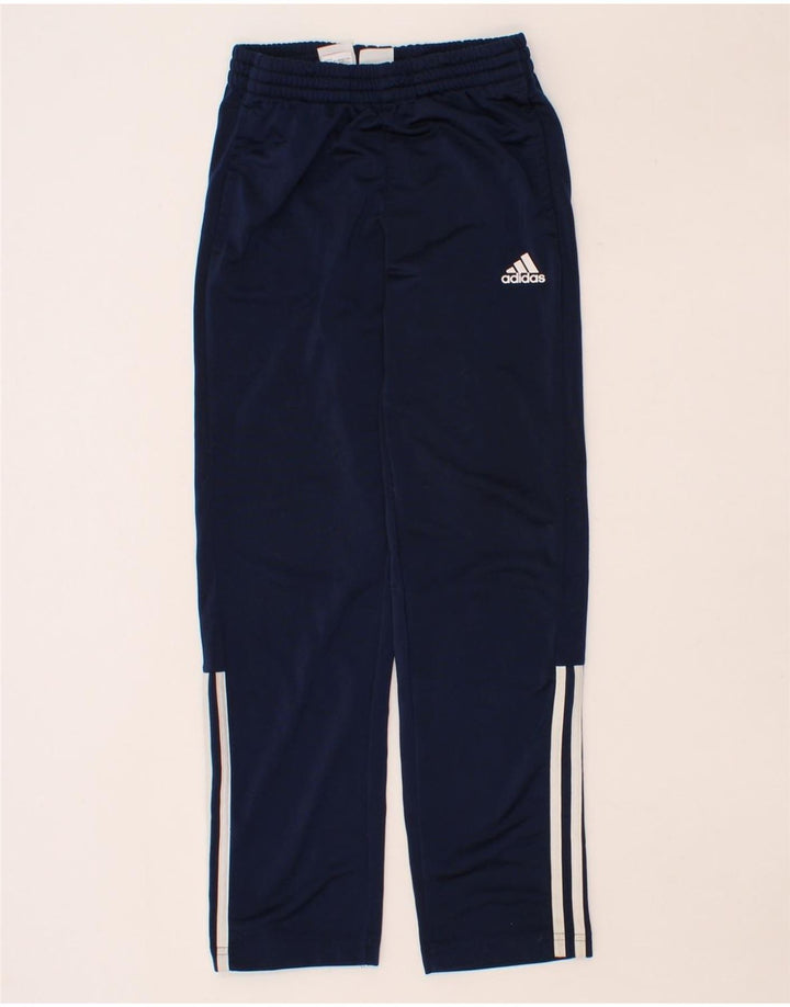 ADIDAS Boys Tracksuit Trousers 11-12 Years Navy Blue Polyester Vintage Adidas and Second-Hand Adidas from Messina Hembry 
