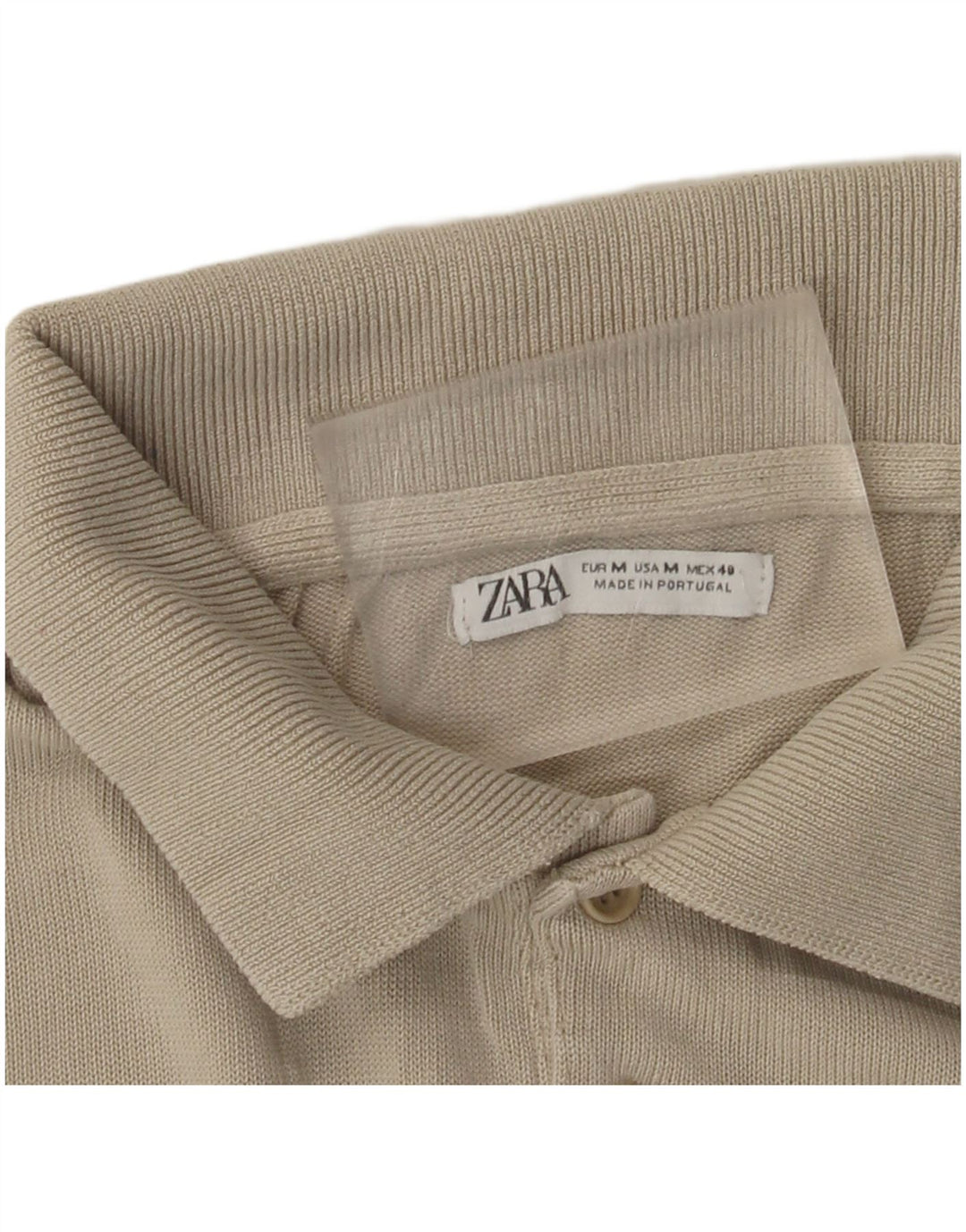 Polo a maniche lunghe da uomo Zara di colore grigio medio