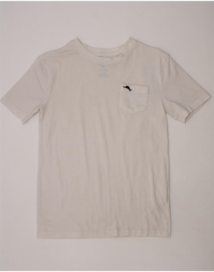 TOMMY BAHAMA Boys T-Shirt Top 10-11 Years White Cotton Vintage Tommy Bahama and Second-Hand Tommy Bahama from Messina Hembry 