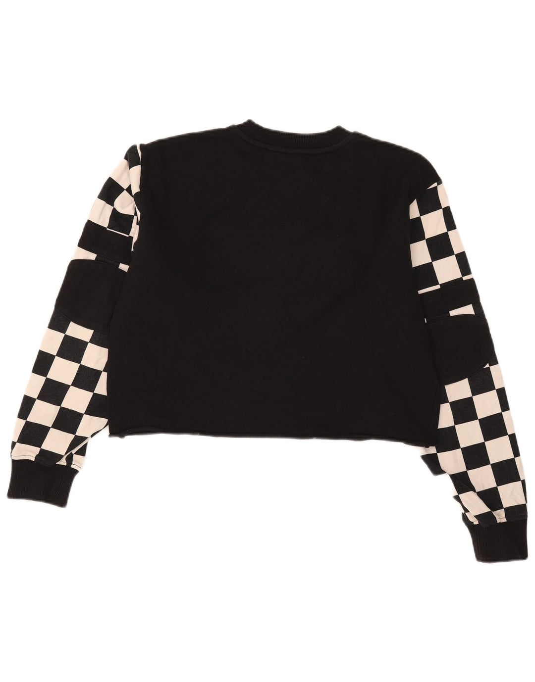 Felpa con grafica corta da donna Vans, taglia UK 14, media, nera geometrica