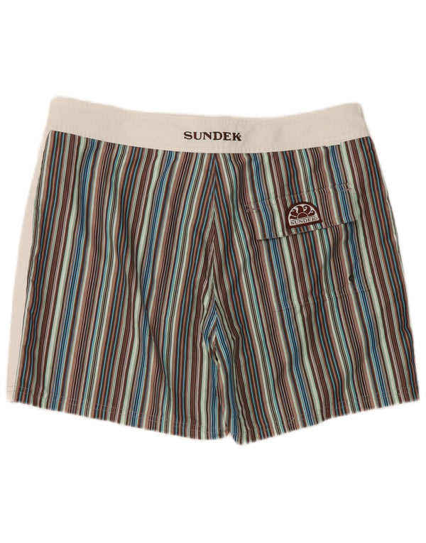 Pantaloncini da bagno da uomo SUNDEK Poliestere a righe multicolori medi