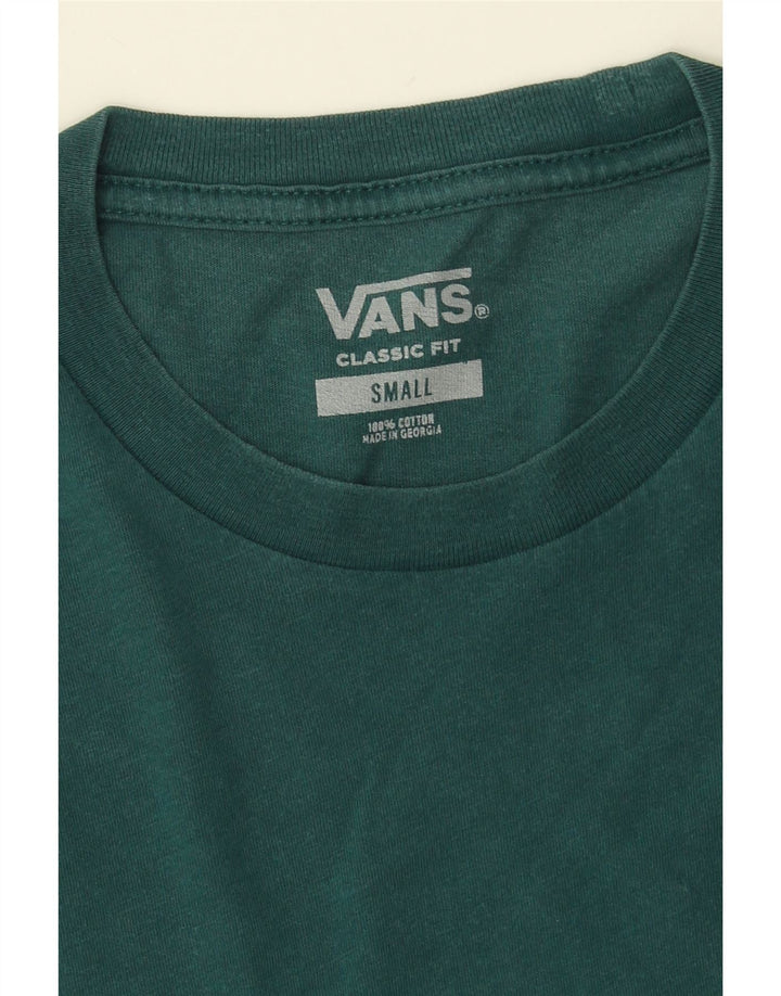 VANS Mens Classic Fit T-Shirt Top Small Green Cotton