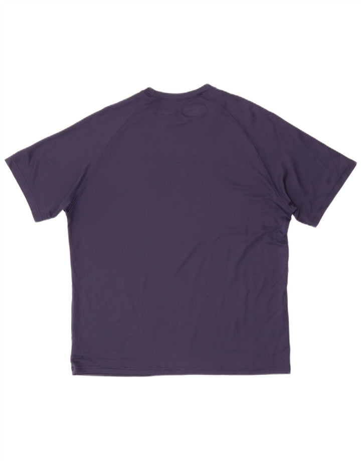 T-shirt grafica da uomo Under Armour Top medio in poliestere blu navy